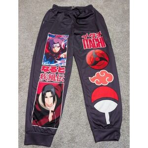 Anime Ape Joggers Mens L Naruto Itachi‎ Uchiha Graphic Sweatpants Akatsuki